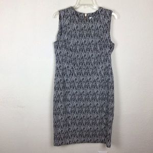 Calvin Klein Black and White Patterned Dress